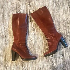 TREMP Made In Italy Brown Leather Lace Up Boots👢